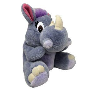 Kifaru Rhino Plush Hand Puppet Purple Vintage Math McGraw Hill Mathematics